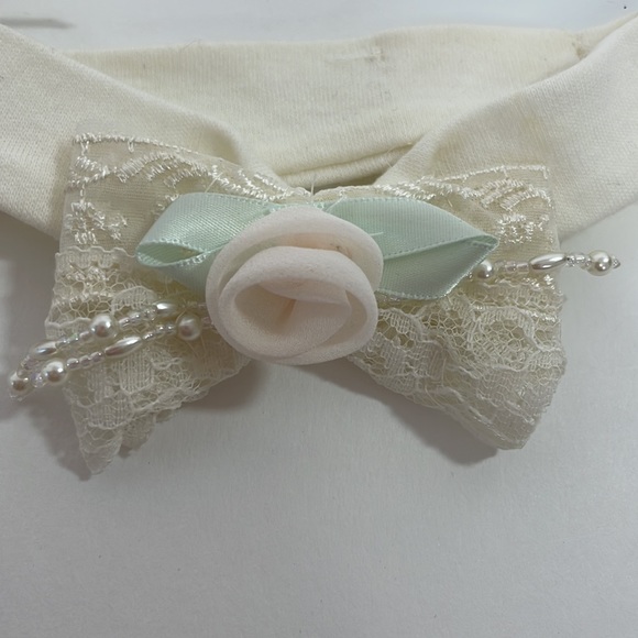 Vintage Baby Girl’s Fancy Cardigan, Booties, Headband, Blanket, Cream, lace, Bea - Picture 14 of 17